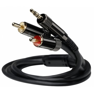Stereo cable, JACK 3.5 mm to 2 x RCA, 1.2 m